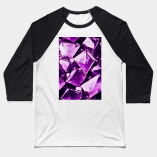 Jewel Pattern - Violet Amethyst, for a bit of luxury in your life! #6 Baseball T-Shirt